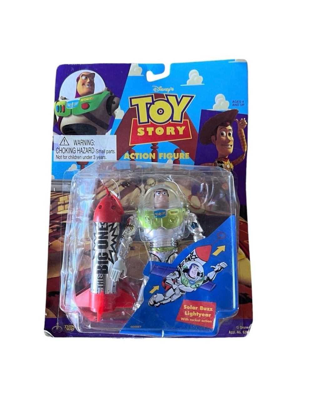 Solar Buzz Lightyear Rocket Action Figure Toy Story Disney Thinkway 1995 Amricon
